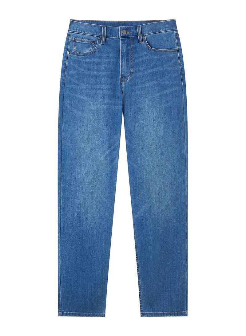 GIORDANO Men Tapered Stretch Denim Indigo Jeans - Image 3