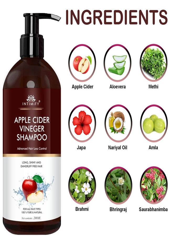 INTIMIFY Apple Cider Vinegar Shampoo for Men & Women 200 ml (Pack of 1) - Image 3