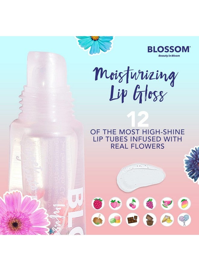 Blossom Scented Moisturizing Lip Gloss Tubes, Infused With Real Flowers, 0.9 Fl. Oz;27Ml, 3 Pack Gift Set, Strawberry;Raspberry;Mango - Image 3