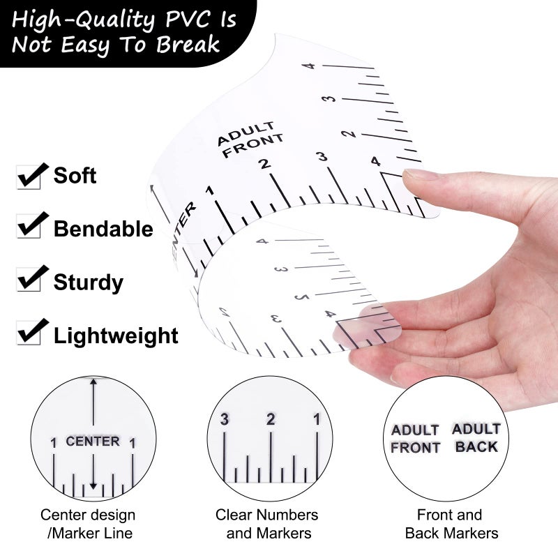 tietoc 12pcs Tshirt Ruler Guide for Vinyl Alignment, T Shirt Measurement Accessories Tools for Cricut Heat Press & Cameo & HTV Transfer Vinyl, Stocking Stuffers Gifts for Womenï¼ŒChristmas Gifts for Mom - Image 5