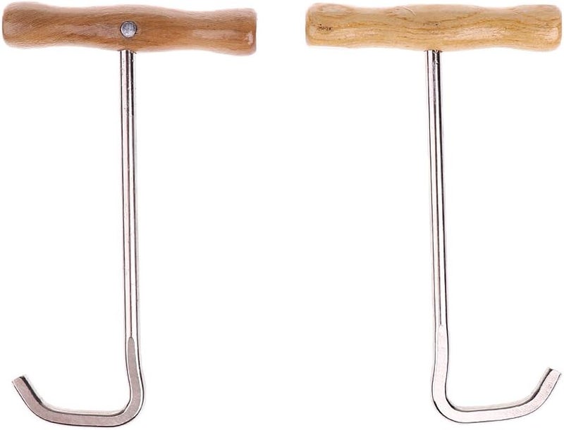 klarako 2pcs Horse Riding Boots Pulls Long Boots Hooks with Wood Handle Equestrian - Image 5