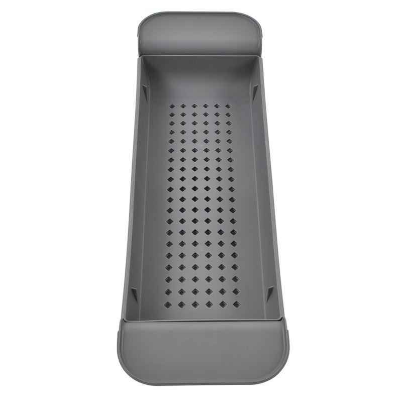 Expandable Bathtub Caddy Tray Multifunction Bathtub Organizer Rack Nonslip for Candle Towel Book Wine PhoneGrey - Image 2