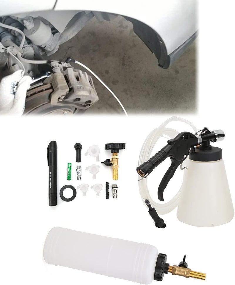 Pneumatic Brake Fluid Bleeder Kit, Oil Ce Replacement Tool with Tester Pen, Brake Bleeding Tool for Autoes TRVs, ABS Iron truction, - Image 2