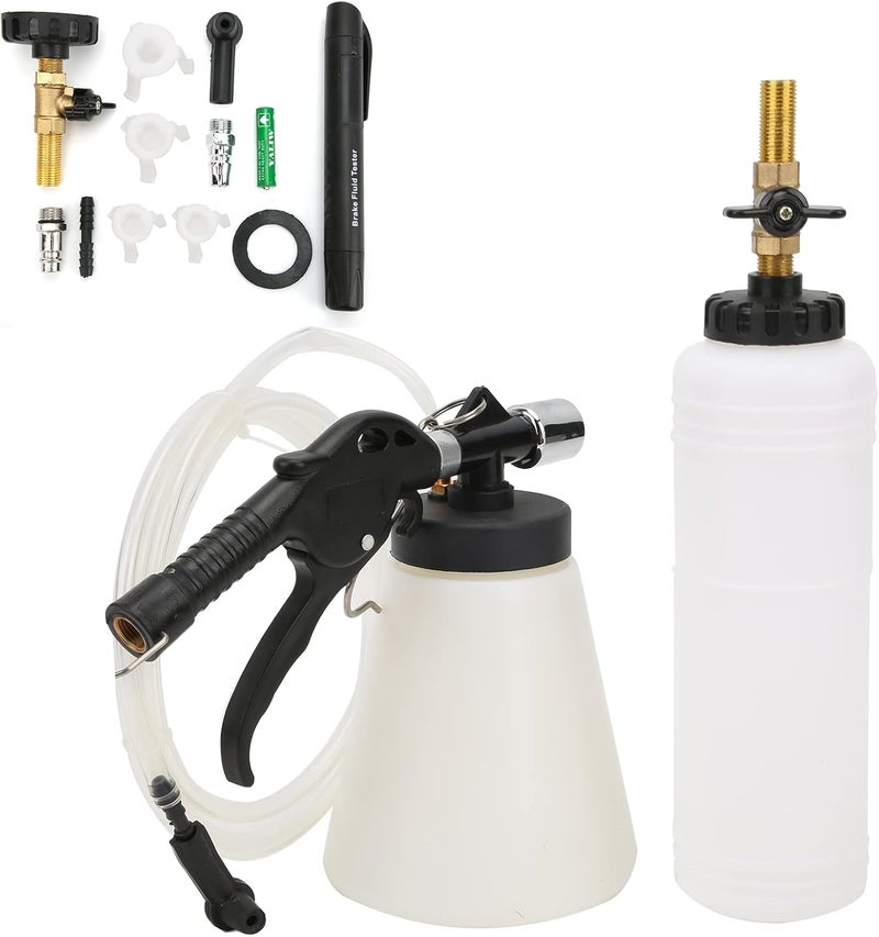 Pneumatic Brake Fluid Bleeder Kit, Oil Ce Replacement Tool with Tester Pen, Brake Bleeding Tool for Autoes TRVs, ABS Iron truction, - Image 3