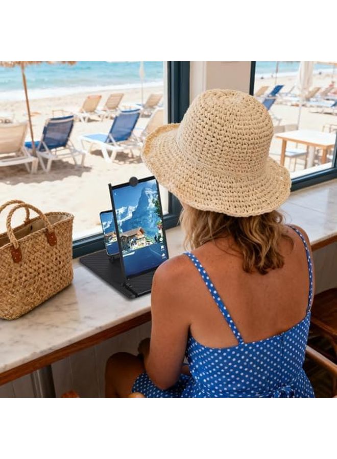 14 Inch Foldable Screen Magnifier with Wireless Remote HD 3D Mobile Phone Projector for Movies TV Games - Image 4