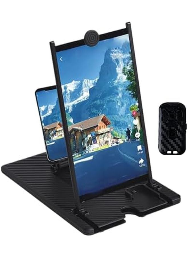 14 Inch Foldable Screen Magnifier with Wireless Remote HD 3D Mobile Phone Projector for Movies TV Games - Image 2
