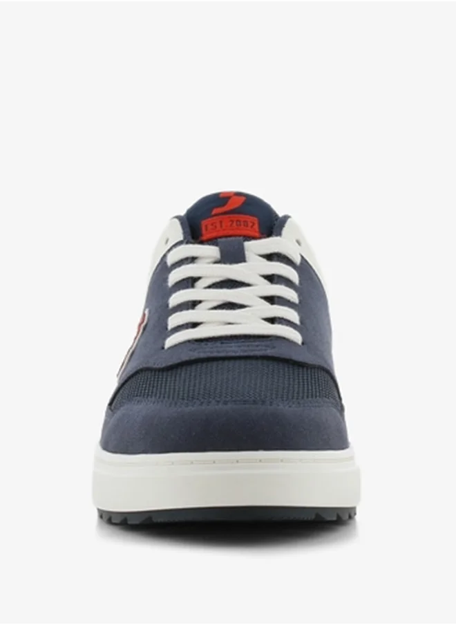SJ Men's Textured Sneakers with Lace-Up Closure
