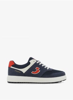 SJ Men's Textured Sneakers with Lace-Up Closure  - Image 1