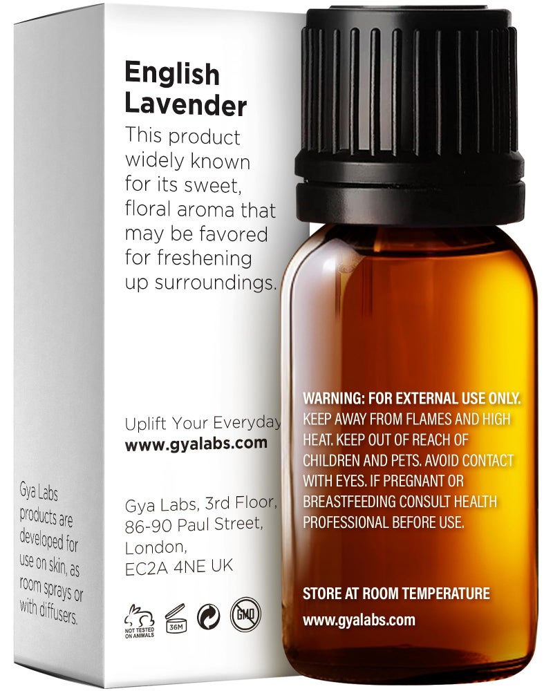 Gya Labs English Lavender Essential Oil for Diffuser - 0.34 Fl Oz - English Lavender Oil for Skin, Hair & DIY Candle Making Scent - Image 2