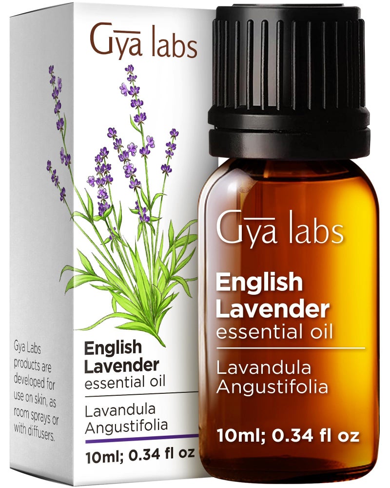 Gya Labs English Lavender Essential Oil for Diffuser - 0.34 Fl Oz - English Lavender Oil for Skin, Hair & DIY Candle Making Scent - Image 1