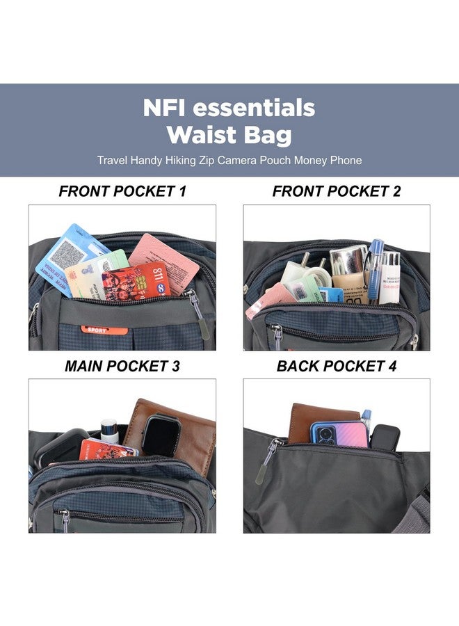 NFI essentials Waist Chest Bag for Men Women Belt Sling Pouch Crossbody Unisex Crossover Fanny Pack One Side Travel Hiking Zip Bag Multipurpose Adjustable Strap Shoulder Running Money Phone Bag - Image 2