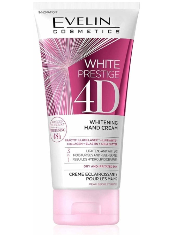 Evelin White Prestige 4D Whitening Hand Cream 100ml – Deep Moisturizing & Skin Brightening - Image 1