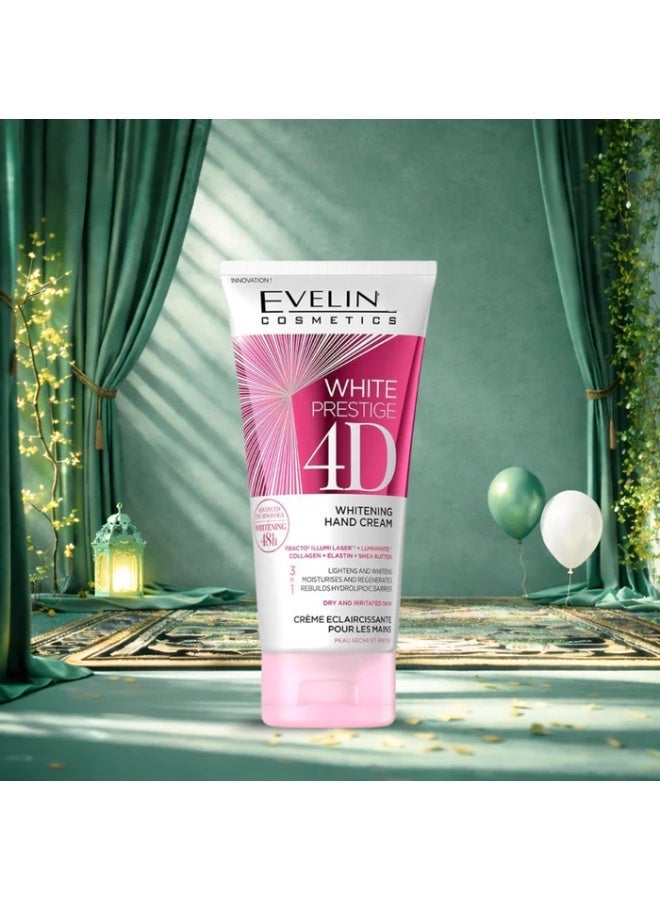Evelin White Prestige 4D Whitening Hand Cream 100ml – Deep Moisturizing & Skin Brightening - Image 3