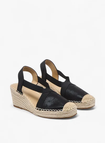 Celeste Women's Textured Slingback Wedge Heeled Shoes