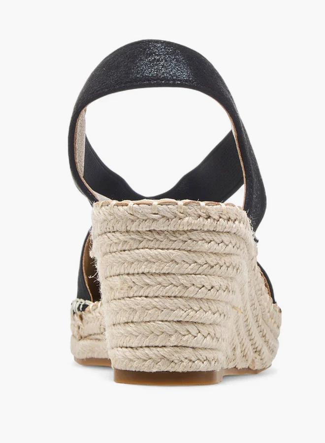 سيليست Women's Textured Slingback Wedge Heeled Shoes