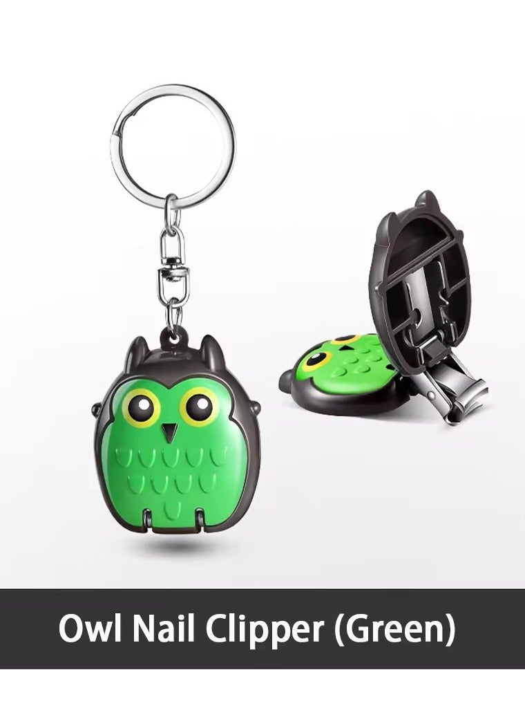Goolsky Mini Folding Nail Scissors, Single Set with Keychain, Hanging Decoration, Anti-Splash, Knife, Owl, Household - Image 3