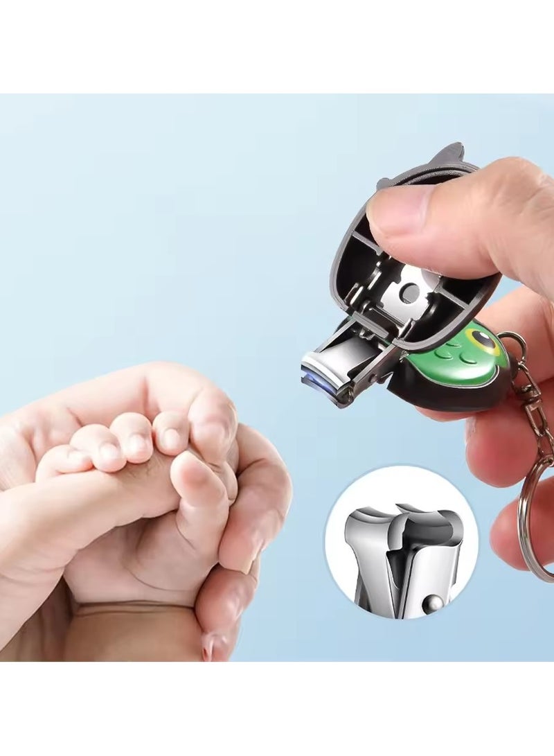 Goolsky Mini Folding Nail Scissors, Single Set with Keychain, Hanging Decoration, Anti-Splash, Knife, Owl, Household - Image 4