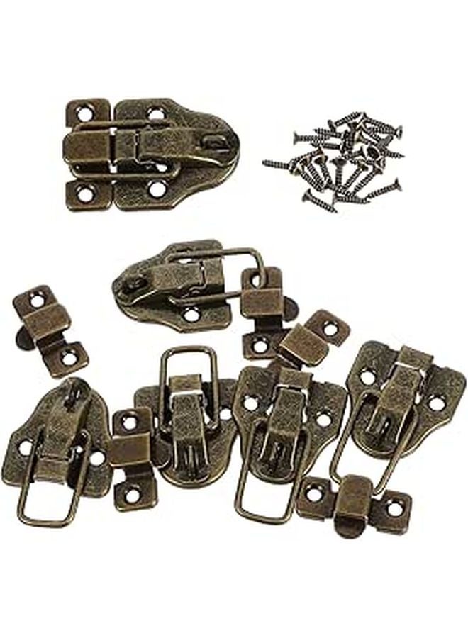Vintage Duckbilled Hasp Lock Metal Buckle 6pcs with Padlock Hole for Wooden Boxes Jewelry Cases - Image 1