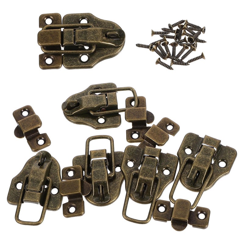 Vintage Duckbilled Hasp Lock Metal Buckle 6pcs with Padlock Hole for Wooden Boxes Jewelry Cases - Image 2