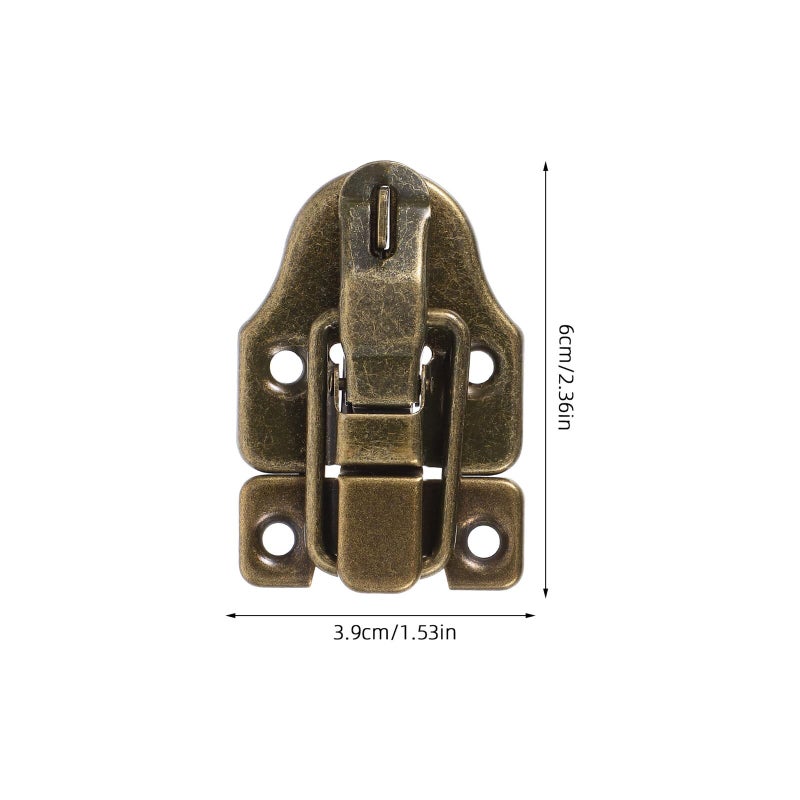 Vintage Duckbilled Hasp Lock Metal Buckle 6pcs with Padlock Hole for Wooden Boxes Jewelry Cases - Image 3