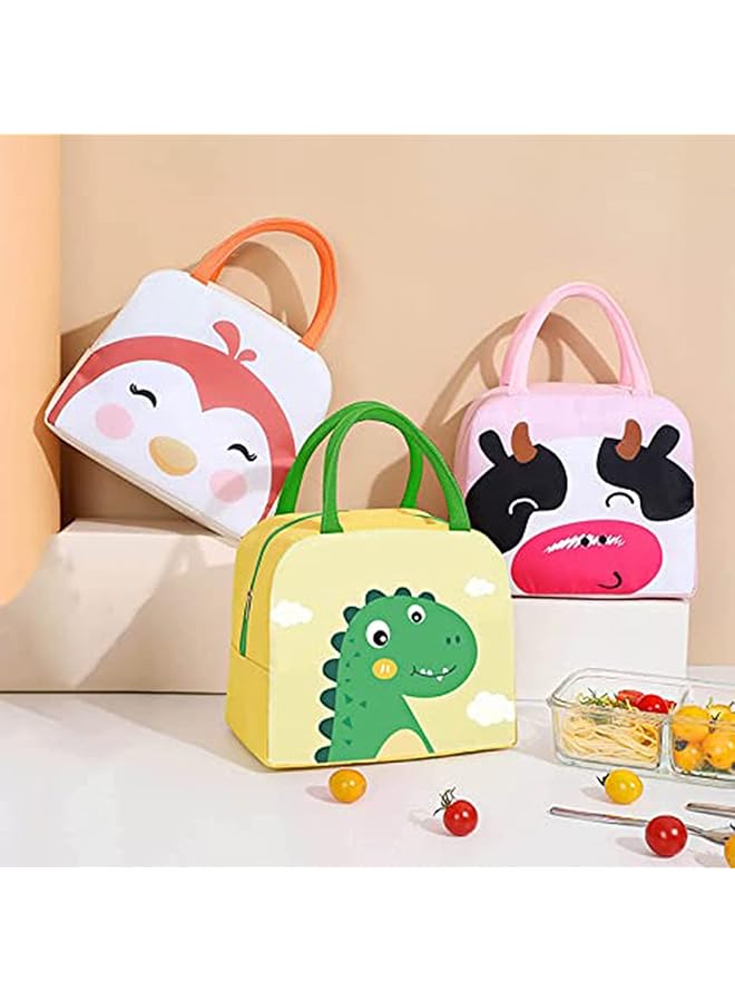 كاست ويف حقيبة غداء ناعمة معزولة للأطفال، حقيبة غداء مقاومة للماء للبالغين، حقيبة تبريد معزولة بألوان كرتونية للأطفال، حقيبة حمل محمولة، حقيبة تخزين طعام للنساء والرجال والعمل والمدرسة والنزهات - Image 5