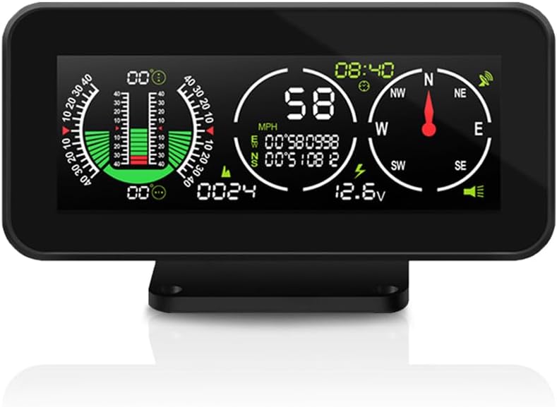 AOMOSUR Digital RV Levelers Inclinometer - Roll and Pitch Gauge for Off-Road Vehicles, Jeep, Truck, RV, Camper, Trailer, or Boat (Model AM50-B) - Image 1