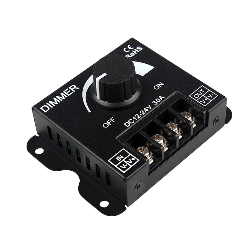 12-24V 30A خافت ضوء LED خافت بدون خطوة PWM مفتاح خافت مقبض محكم ضبط السطوع اليدوي مع وظيفة ذاكرة لأضواء أحادية اللون LED شرائط 5050 3528 - Image 1