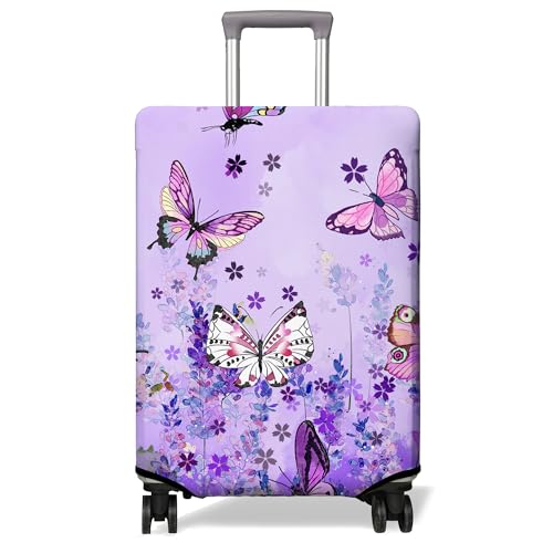 PtRug Travel Luggage Cover Suitcase Protector Fits 1832 Inch Wheel Covers PatternedTravel Related Items Flower Luggage Protector Elastic L - Image 1