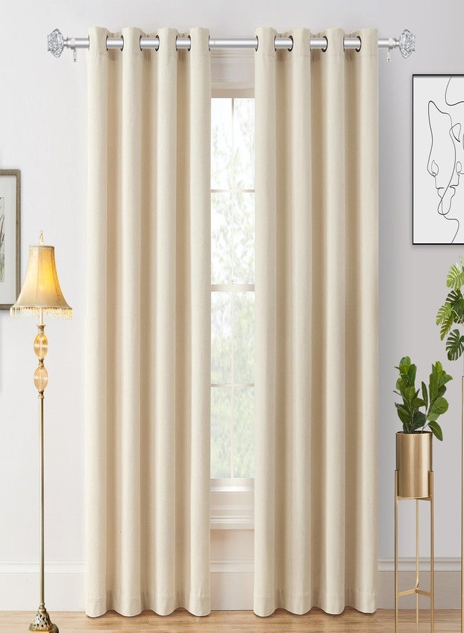 HOTOZON Silver Curtain Rod 32 to 58 Inch, HOTOZON Heavy Duty Curtain Rods for Windows, Decorative Single Drapery Rod with Exquisite Translucent Twisted Finials, Modern Silver - Image 2