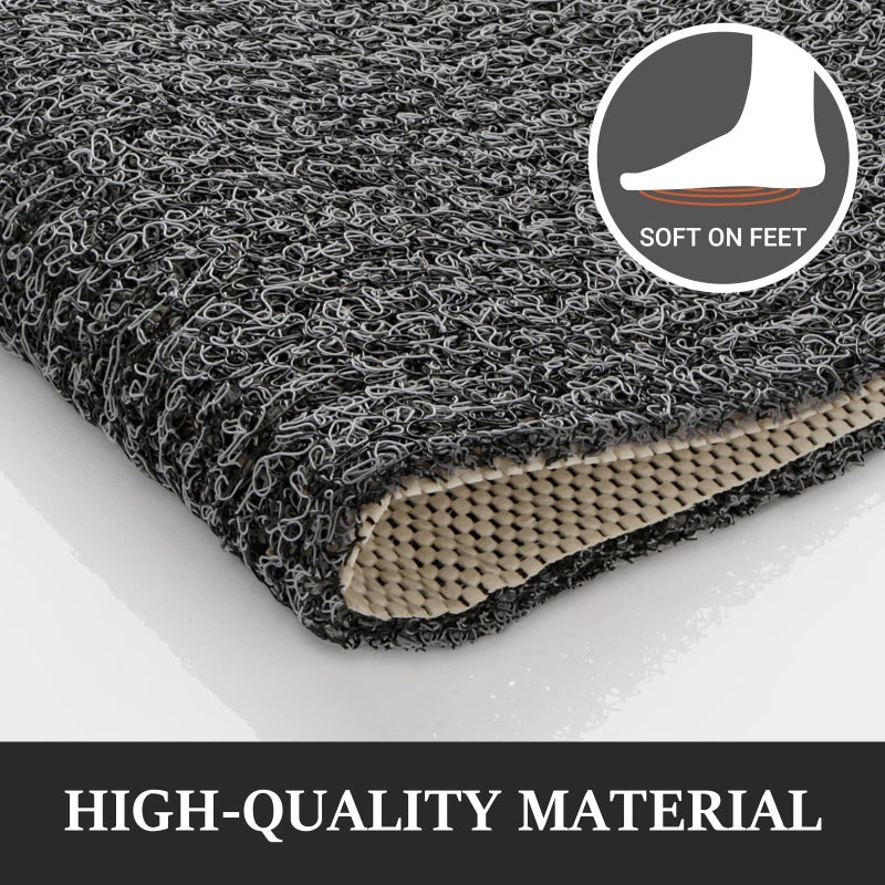 LuxStep Shower Mat Bathtub Mat,24x16 inch, Non-Slip Bath Mat with Drain, Quick Drying PVC Loofah Bathmat for Tub,Shower,Bathroom (Phthalate Free,Black) - Image 5