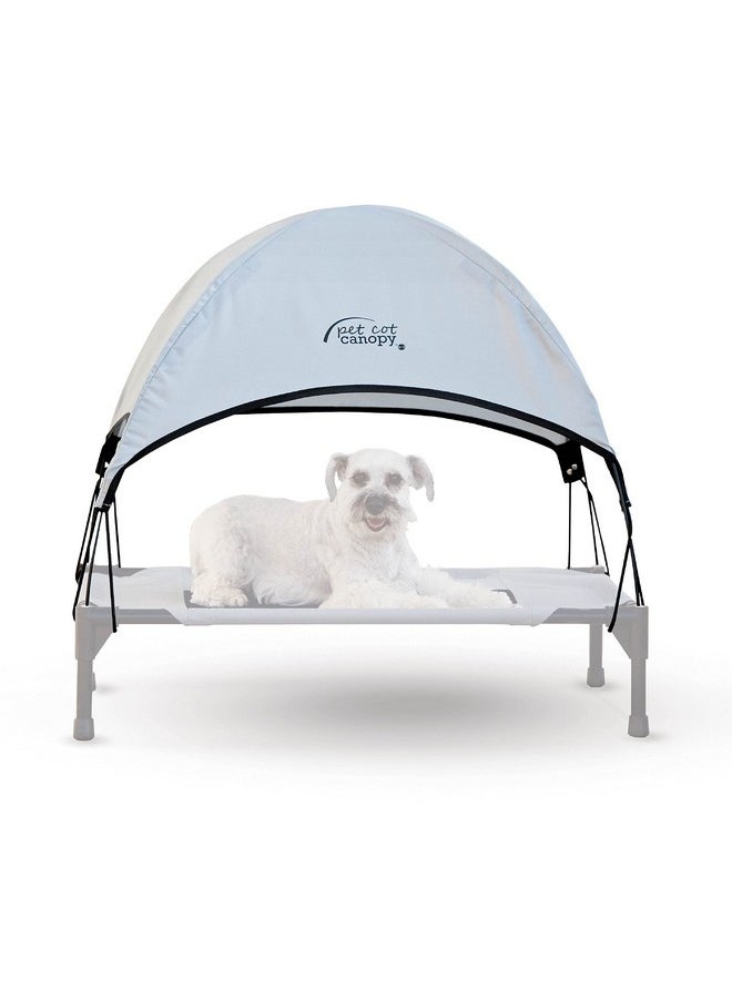 K&H Pet Products - Pet Cot Shade Canopy For Elevated Outside Dog Beds, Dog Sun Umbrella Canopy For Dog Cots (Cots Sold Separately), Gray, Medium 32 X 25 Inches - Image 1