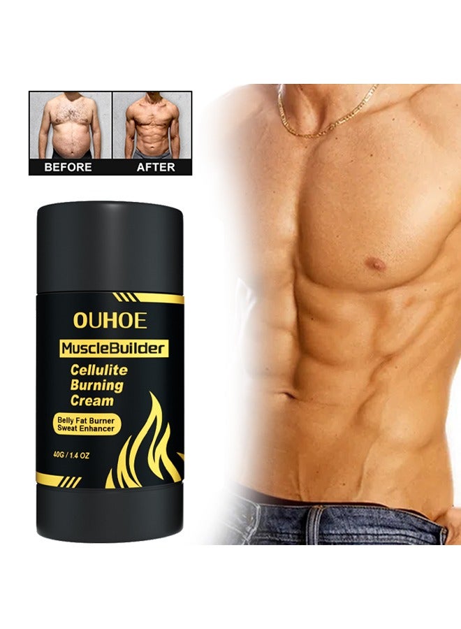 OUHOE Muscle Builder- Hot Cream For Belly Fat Burner, Cellulite Cream For Thighs, Sweat Cream For Women Men Weight Loss, Cellulite Cream For Thighs Belly Firming Legs Slimming Cream 40g - Image 1