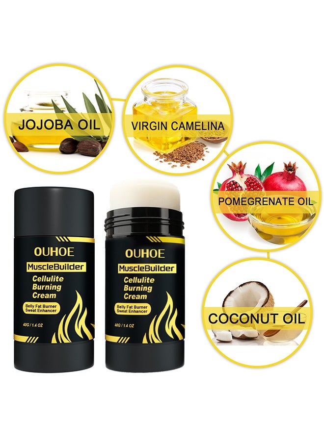 OUHOE Muscle Builder- Hot Cream For Belly Fat Burner, Cellulite Cream For Thighs, Sweat Cream For Women Men Weight Loss, Cellulite Cream For Thighs Belly Firming Legs Slimming Cream 40g - Image 3