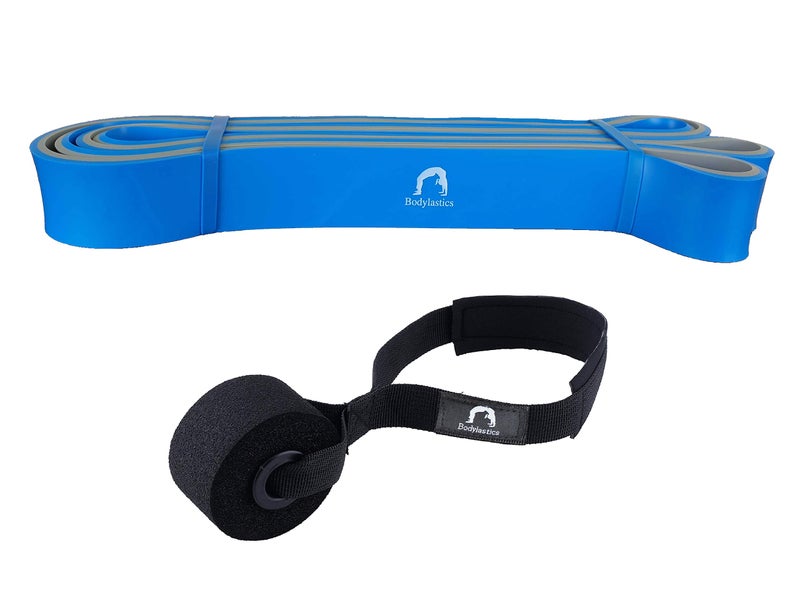 Bodylastics Natural Rubber Dual Layer Resistance Loop Band with Door Anchor for Resistance Training, Body Stretching, Powerlifting, Pullup Assistance, Pilates, Yoga, Fitness Workouts (41 Inches) - Image 1