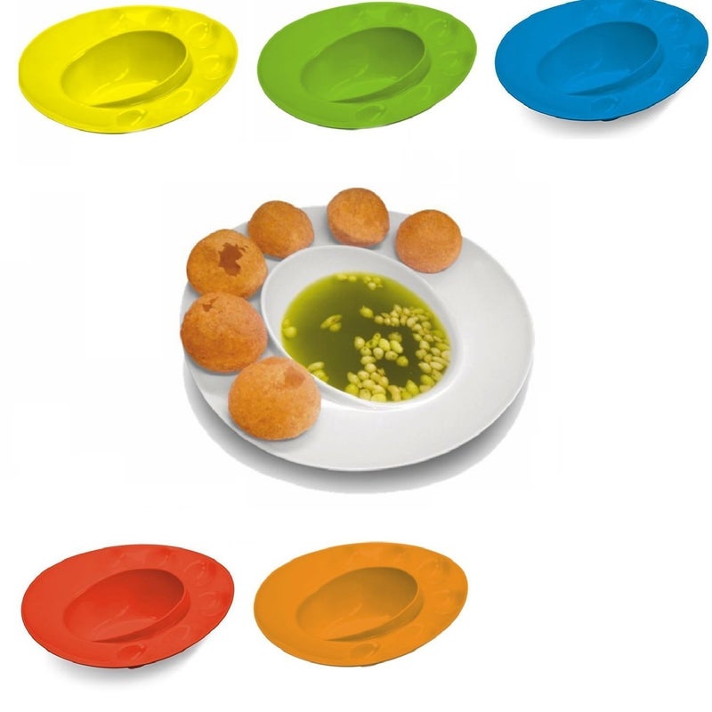 JAPP Fancy Pani Puri Plates Set of 3 - Assorted Colours - Image 4