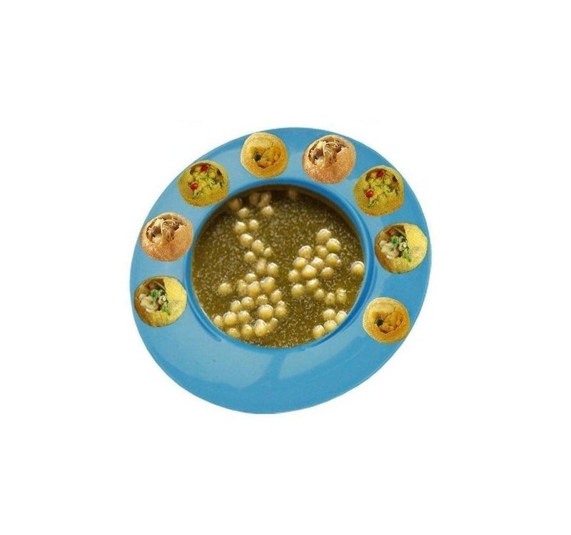 JAPP Fancy Pani Puri Plates Set of 3 - Assorted Colours - Image 2