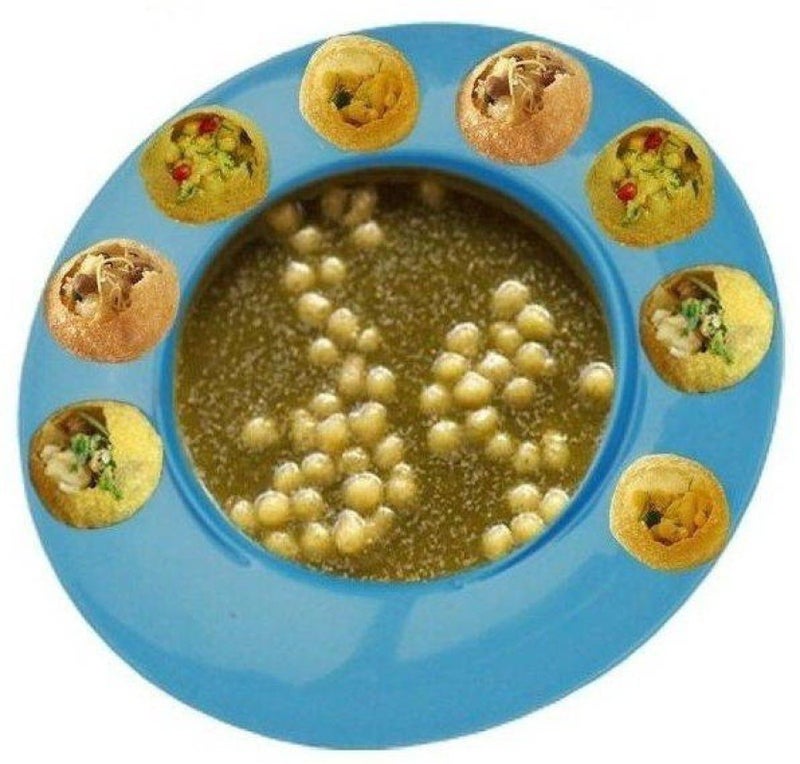 JAPP Fancy Pani Puri Plates Set of 3 - Assorted Colours - Image 1