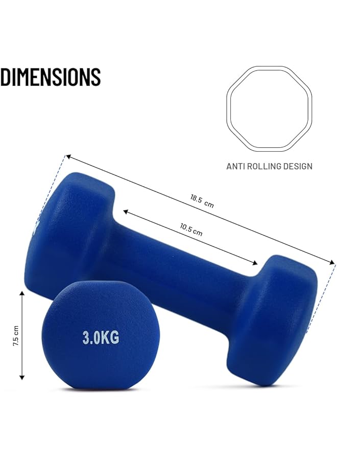 AXOX Fitness Neoprene Dumbbell 3KG - Image 5