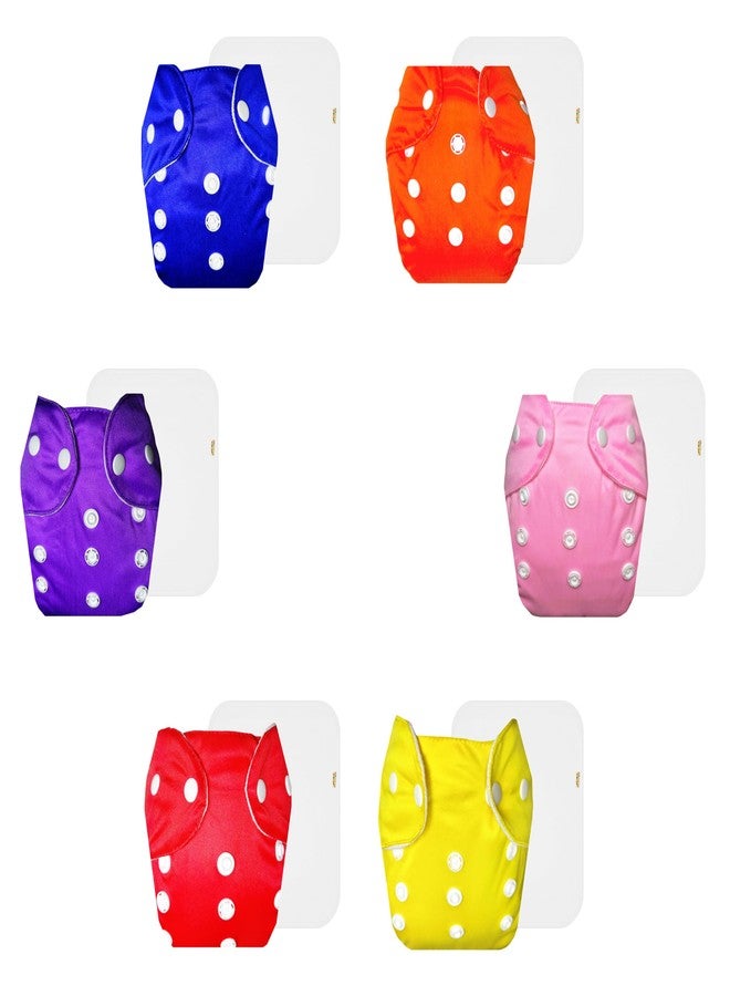 حفاضات دمبلدو لايت القماشية مع حشوة قطنية (عبوة من 6) | مضادة للحساسية | مانعة للتسرب | أزرار كبس قابلة للتعديل | مصممة من قبل الأمهات | من 3 أشهر إلى سنتين | للجنسين - Image 1