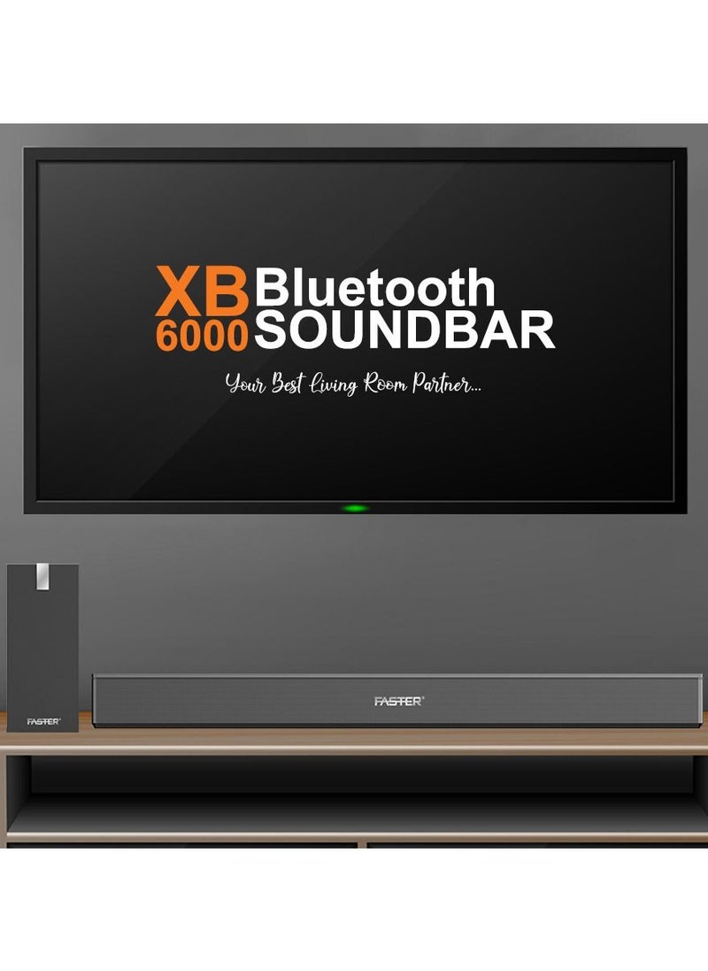 Faster - FASTER XB6000 Wired Bluetooth SoundBar with SubWoofer 60W - Image 1