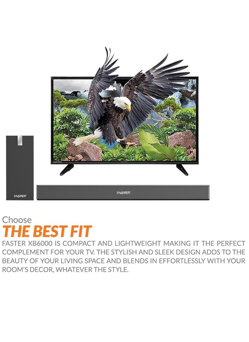 Faster - FASTER XB6000 Wired Bluetooth SoundBar with SubWoofer 60W - Image 1