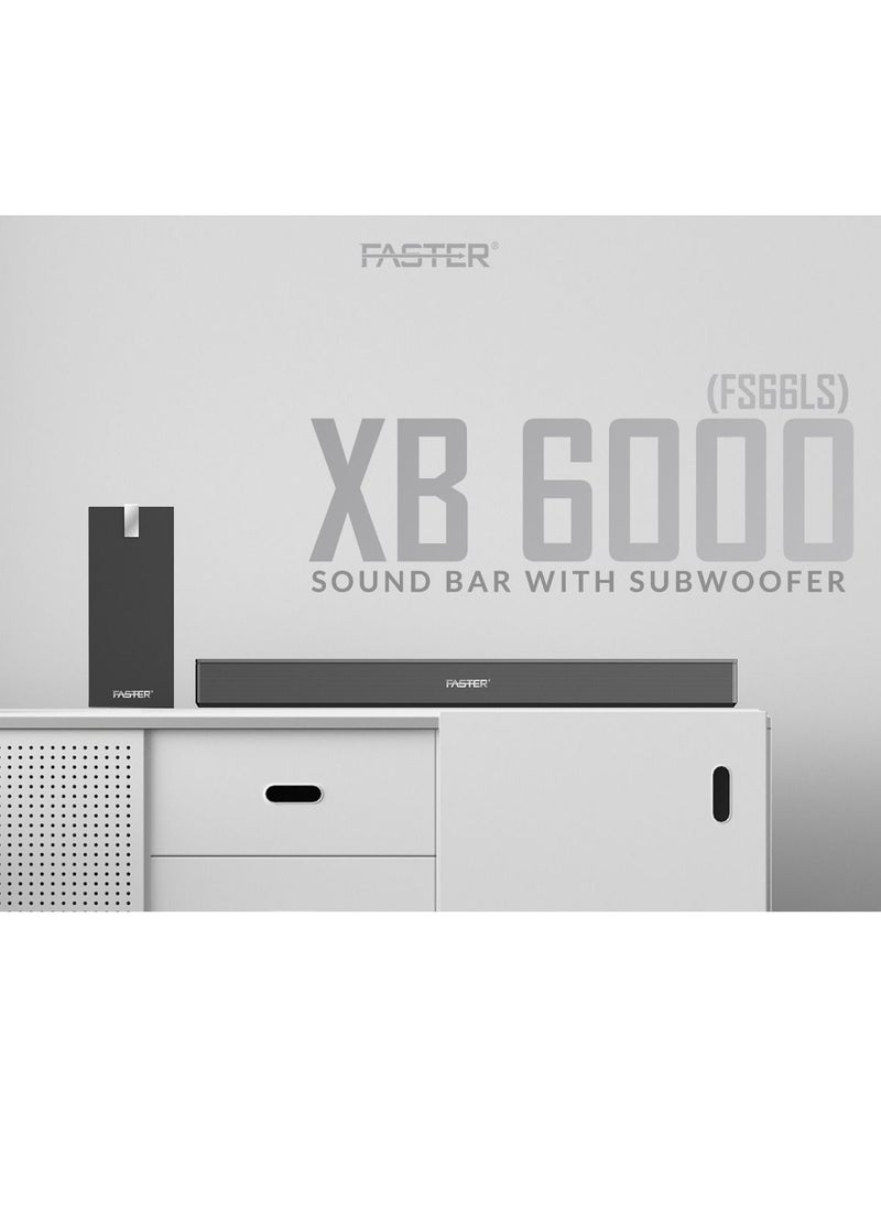 Faster - FASTER XB6000 Wired Bluetooth SoundBar with SubWoofer 60W - Image 1