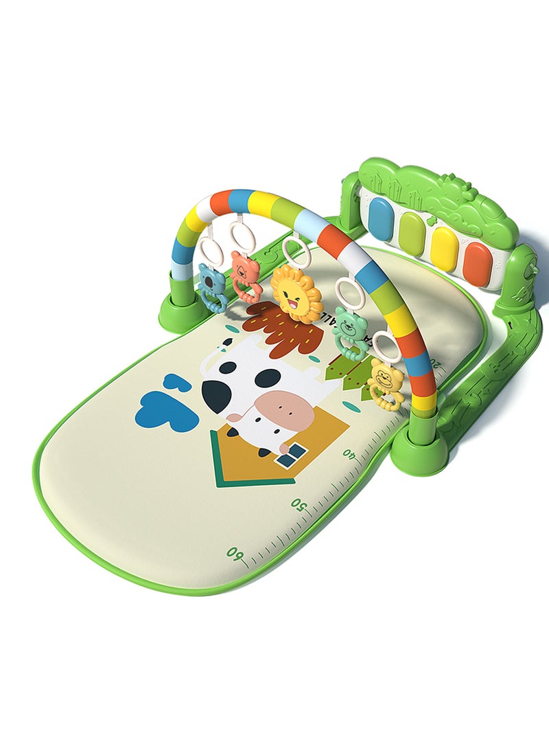 MaBaby Baby Gyms Play Mats Musical Activity Center Baby Piano Gym Mat Tummy Time Padded Mat for Newborn Toddler Infants  - Image 1