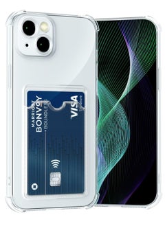 Generic Wallet Phone Case Slim Fit Card Slot Transparent Case Protective Soft Shockproof Case with Card Holder For Iphone 13  - Image 2