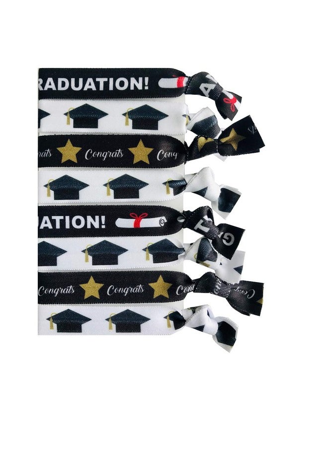 Sportigift 8 Piece Graduation Gift Hair Elastic Set - Cap, Decorations, Party Favors, Hair Ties, Gift for Girls, Accessories for Graduates, Preschool, Elementary, Jr. High School Graduation, BA, Nursing  - Image 1