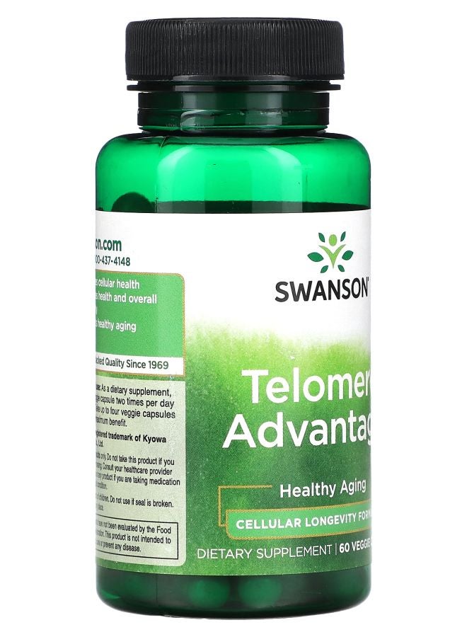SWANSON Telomere Advantage 60 Veggie Capsules - Image 2