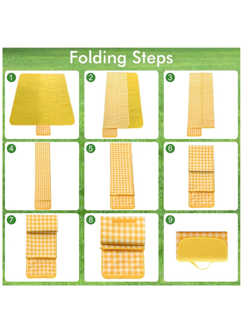 BJollys Outdoor Picnic Blanket, Foldable Waterproof Sand Beach Mat, Beach Camping Hiking Travel Family Concerts Portable Beach Blankets.(150*100)  - Image 4