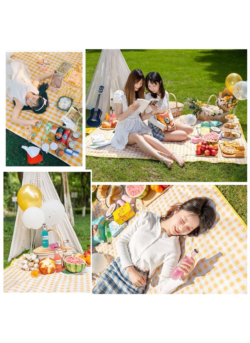 BJollys Outdoor Picnic Blanket, Foldable Waterproof Sand Beach Mat, Beach Camping Hiking Travel Family Concerts Portable Beach Blankets.(150*100)  - Image 3