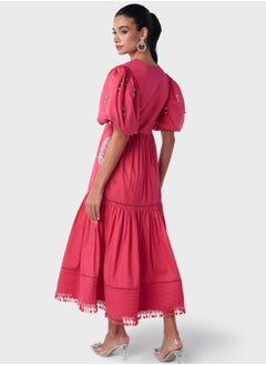 Threadz by Ajooni Embroidered Collar Embellished Dress  - Image 2