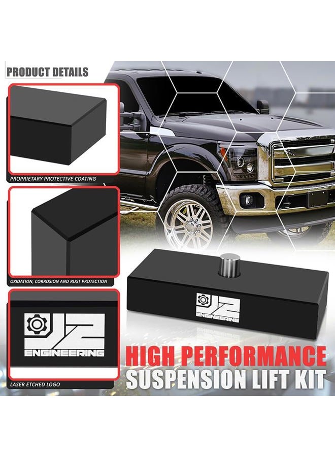 J2 Engineering 1" Rear Leveling Lift Block Kit Compatible with 99-22 F250 F350 SD RWD & 4WD / 00-05 Excursion Excludes Dually Models,J2-LK-FD-R-005-BK - Image 5